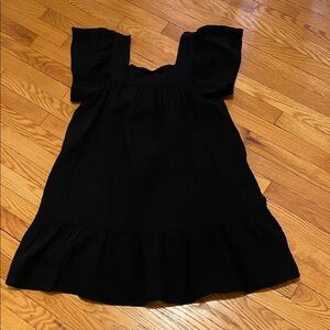 Rails Black Casual Dress. 100% Cotton.  Size Large. Never worn